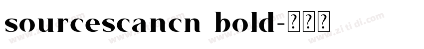 sourcescancn bold字体转换